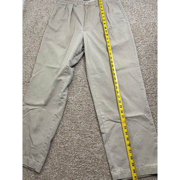 VTG Ralph Lauren Pants Mens 32x30 Beige Cuffed Slacks Business Polo - Picture 8 of 10